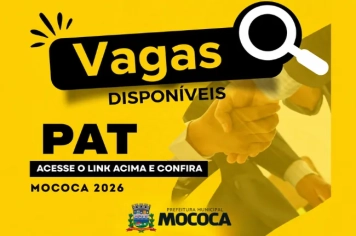 VAGAS ABERTAS NO PAT!
