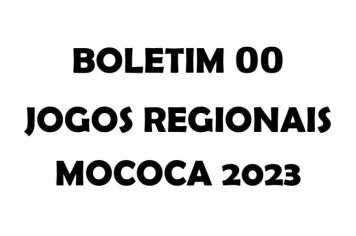 Boletim Jogos Regionais nº00