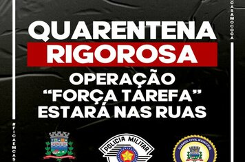 QUARENTENA RIGOROSA - FORÇA TAREFA ESTARÁ NAS RUAS A PARTIR DESTA QUINTA-FEIRA LACRANDO OS ESTABELECIMENTOS QUE ESTIVEREM ABERTOS.