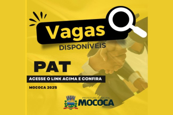 CONFIRA AS VAGAS DISPONÍVEIS NO PAT DE MOCOCA EM 15/07/2025