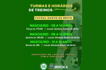 ESCOLINHAS E TURMAS DE TREINAMENTO DA SEMEQ