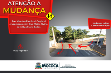 Prefeitura de Mococa altera sentido de rua para garantir segurança no trânsito