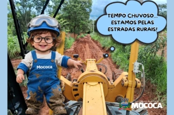  PREFEITURA DE MOCOCA EXECUTA ATENDIMENTOS EMERGENCIAIS EM ESTRADAS RURAIS DURANTE O PERÍODO CHUVOSO