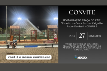 CONVITE - REVITALIZAÇÃO DA PRAÇA DO CAIC