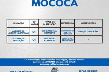 >> VAGA NO PAT MOCOCA