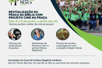 Nos dias 8 e 9 de junho tem Revitalização da Praça da Bíblia em Mococa