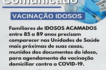 ATENÇÃO!

IDOSOS ACAMADOS >>