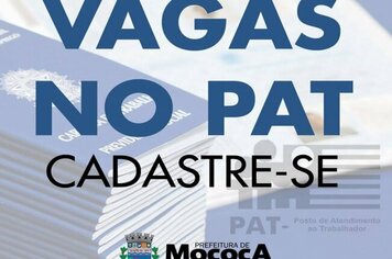 OPORTUNIDADE DE EMPREGO - Confira as vagas disponibilizadas pelo PAT