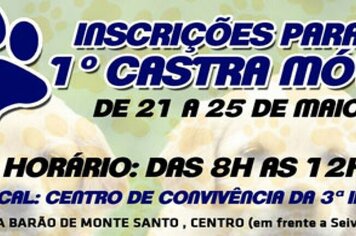 INFORMATIVO - Prefeitura de Mococa abre inscrições para o 1º Castra Móvel