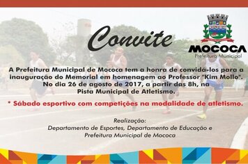 A Prefeitura Municipal de Mococa convida a todos para inauguração do Memorial em Homenagem ao Professor 