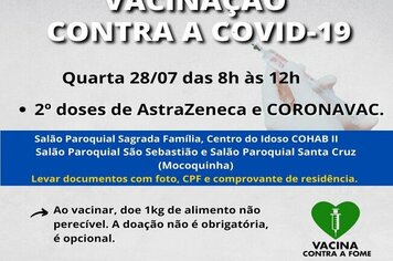 ATENÇÃO À DATA DE VACINAÇÃO PARA A SEGUNDA DOSE >>