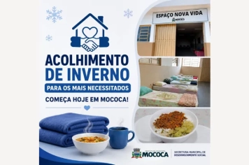 PREFEITURA INICIA ACOLHIMENTO DE INVERNO PARA PESSOAS EM SITUAÇÃO DE VULNERABILIDADE