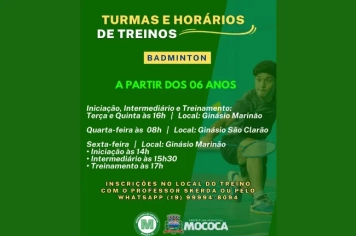  ESCOLINHAS E TURMAS DE TREINAMENTO DA SEMEQ