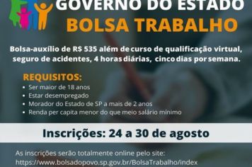  GOVERNO AINDA NÃO LIBEROU AS INCRIÇÕES PARA O BOLSA-TRABALHO >>