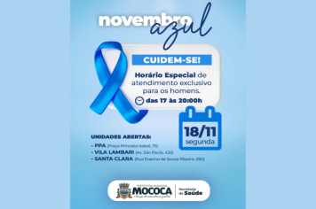 NOVEMBRO AZUL – SAÚDE DO HOMEM