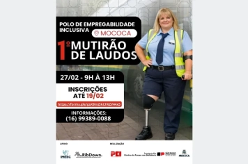 1° MUTIRÃO DE LAUDOS PARA PESSOAS COM DEFICIÊNCIA EM MOCOCA