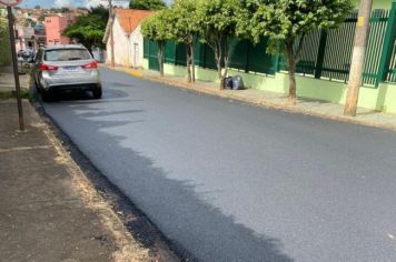 A Prefeitura de Mococa conclui obra de recuperação de pavimento asfáltico na Rua Paschoal Ranieri Mazilli