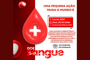  Doe Sangue, Salve Vidas!