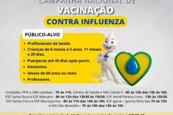  ATENÇÃO À VACINAÇÃO CONTRA INFLUENZA EM MOCOCA>>