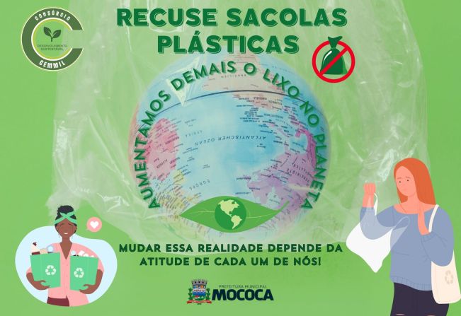 FAÇA SUA PARTE! RECUSE SACOLA PLÁSTICA