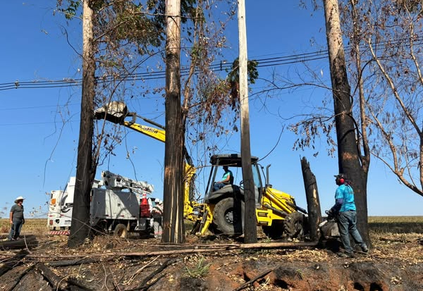 CPFL E PREFEITURA REALIZAM AÇÃO DE SEGURANÇA NA REDE SE TRANSMISSÃO DE ENERGIA
