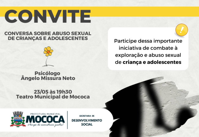 Prefeitura Municipal de Mococa realiza evento sobre prevenção e combate à exploração sexual de crianças e adolescentes