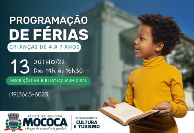 PROGRAMAÇÃO DE FÉRIAS NA BIBLIOTECA MUNICIPAL DE MOCOCA 
