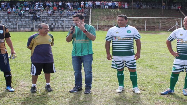 Prefeito de Mococa, Delegado Wanderley, participa de jogo comemorativo aos 98 anos do Radium Futebol Clube