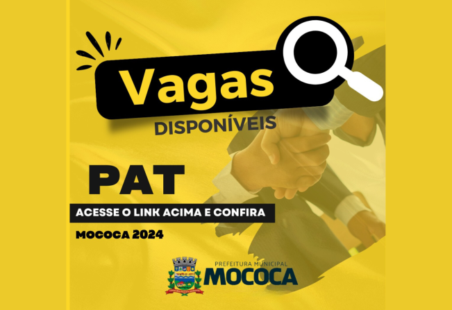 Confira as vagas disponíveis no PAT de Mococa em 21/10/2024