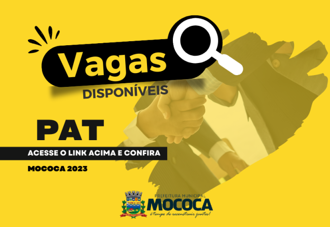 Confira as vagas disponíveis no PAT de Mococa em 25/10/202