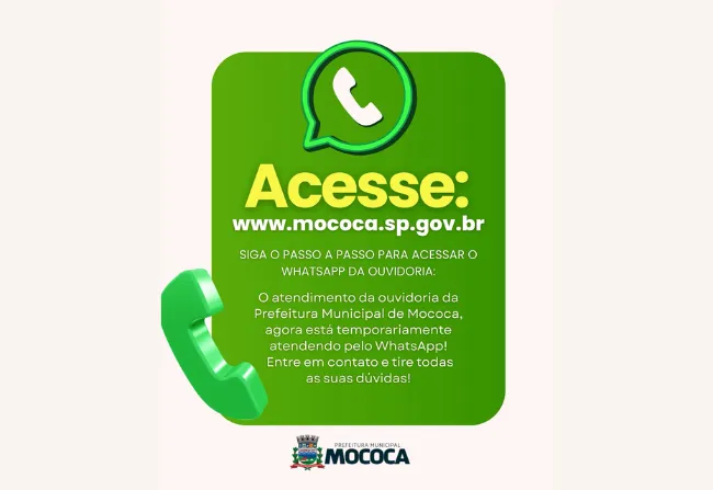 FALE COM A OUVIDORIA DA PREFEITURA DE MOCOCA