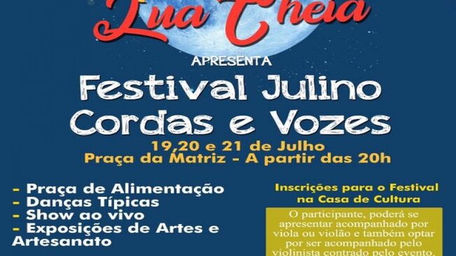 HOJE começa o Arraial da Lua Cheia! Traga sua familia e venha se divertir