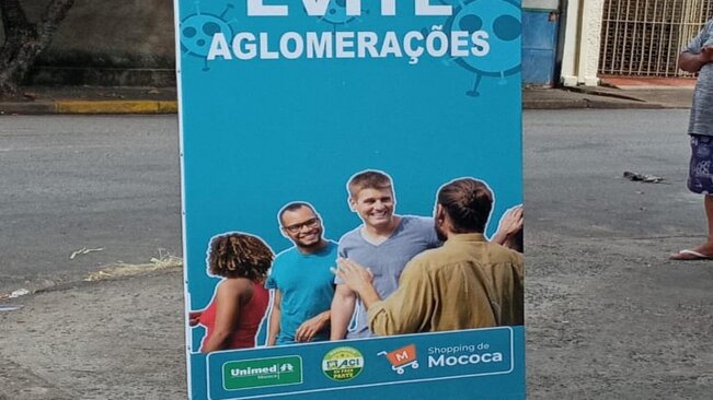 ACI COM O APOIO DA PREFEITURA INSTALA PLACAS DE ORIENTAÇÃO PARA A PREVENÇÃO A COVID-19.