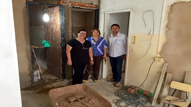 Maria Edna visita as obras de reforma e ampliação da Escola Municipal “Alice Rezende Bernardes”