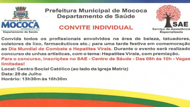 Departamento de Saúde realiza ação de prevenção as Hepatites Virais