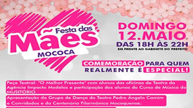 Prefeitura de Mococa promove domingo especial em comemoração ao Dia das Mães