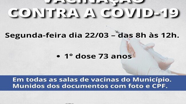 O Departamento de Saúde Municipal de Mococa informa: