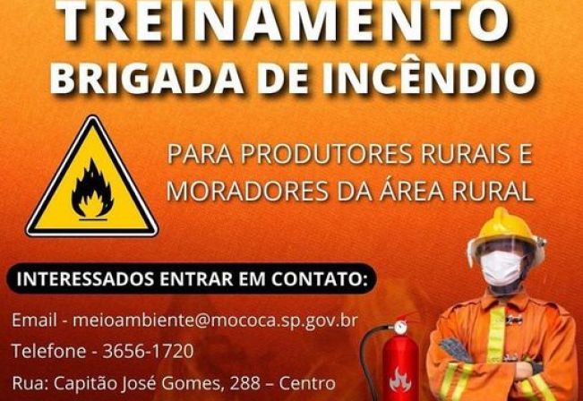 PREFEITURA MUNICIPAL DE MOCOCA EM PARCERIA COM O CORPO DE BOMBEIROS OFERECE TREINAMENTO DE PREVENÇÃO E COMBATE A INCÊNDIO NO CAMPO.