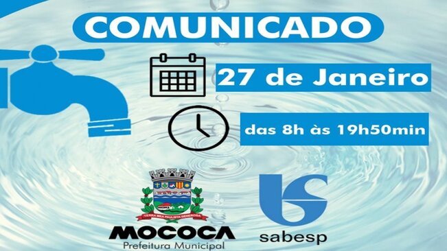 INFORMATIVO - Poderá faltar água em alguns bairros: COHAB I, JACINTO PISANI (PROJETO CEM), JARDIM ALVORADA, NENÊ PEREIRA LIMA E SÃO DOMINGOS.; Saiba mais!
