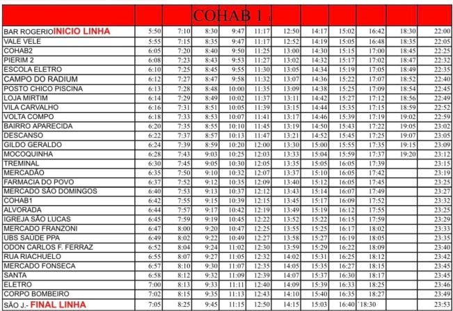 CONFIRA OS HORÁRIOS E ITINERÁRIOS DO NOVO TRANPORTE PÚBLICO DE MOCOCA
