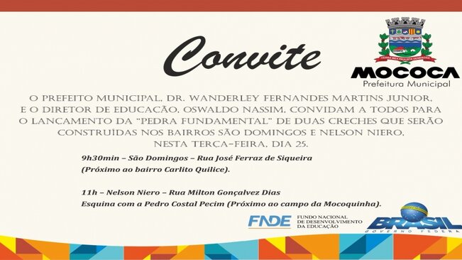 CONVITE - Nesta terça, dia 25, tem lançamento da 