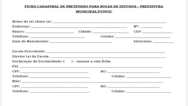 BOLSAS DE ESTUDO NA FUNVIC