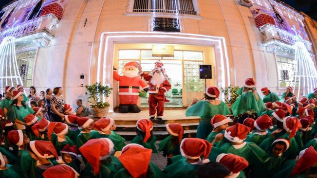 Mococa decorada para o Natal