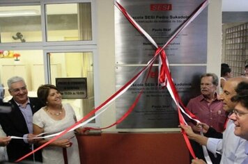 Prefeita Maria Edna participa da inauguração da escola SESI