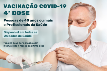 ATENÇÃO PESSOAS COM MAIS DE 40 ANOS: JÁ TOMOU A 4ª DOSE CONTRA A COVID 19?