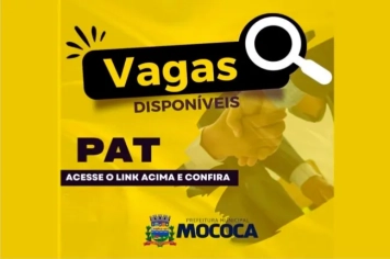 VAGAS ABERTAS NO PAT