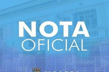NOTA PÚBLICA DA PREFEITURA MUNICIPAL DE MOCOCA