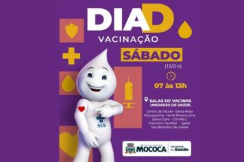 SÁBADO É DIA D - VACINAÇÃO!