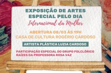 CONVITE - EXPOSIÇÃO DE ARTES ESPECIAL DIA DA MULHER