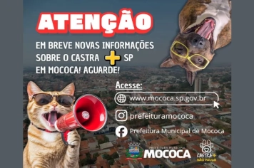 EM BREVE MAIS INFORMAÇÕES SOBRE O PROGRAMA CASTRA + SÃO PAULO EM MOCOCA